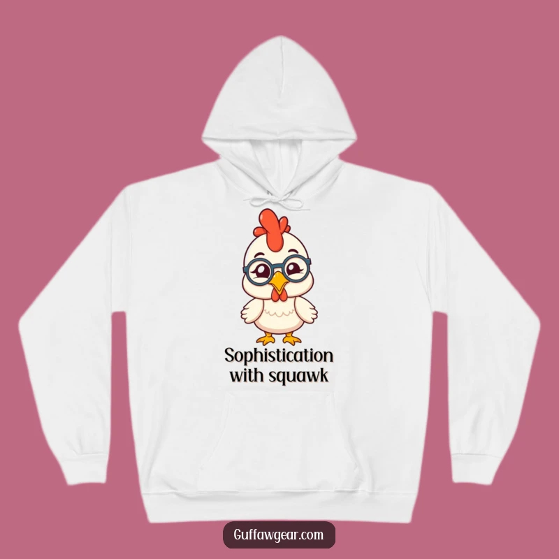 Funny Monocle Chicken Hoodie: Cozy and Comical Wear for Humorous Souls