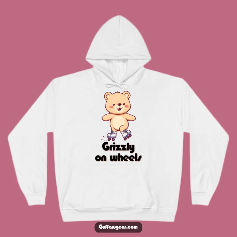 Funny Roller Bear Hoodie: Cozy Wobbly Skater Gift for Bear Lovers