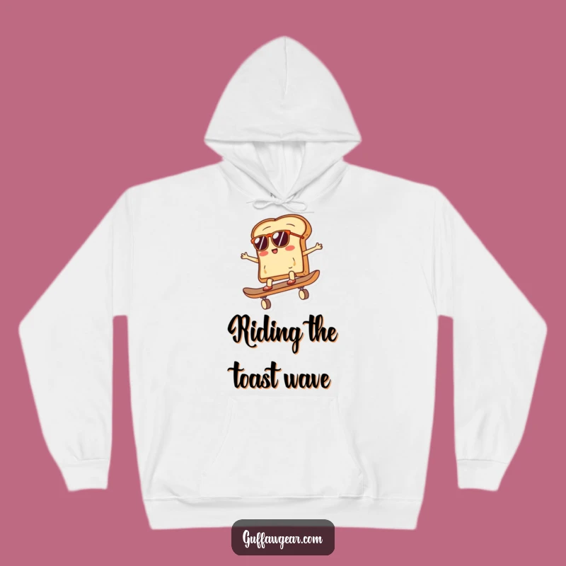 Cozy Funny Skateboard Toast Hoodie: Warm & Humorous Gear for Cool Vibes
