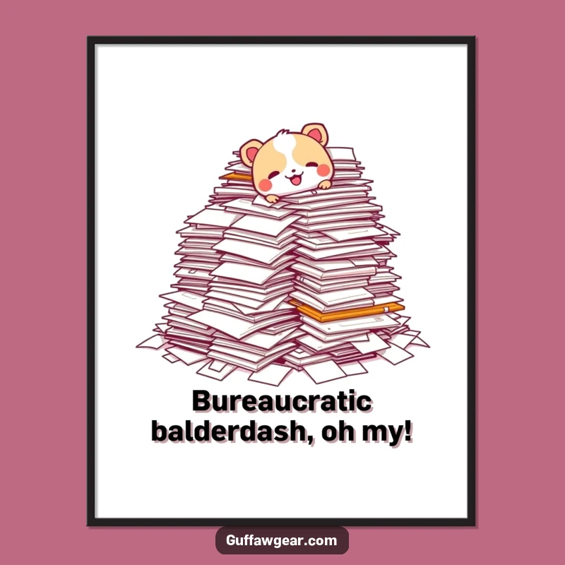 Funny Free Printable Wall Art: Paperwork Animal Chaos, Hilarious Downloadable Decor