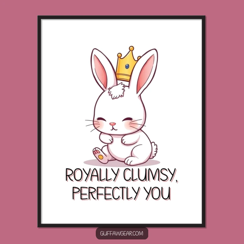Free Printable Royal Rabbit Wall Art - Funny Downloadable Decor for Quirky Spaces