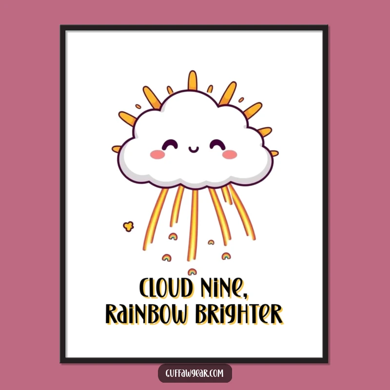 Free Printable Wall Art: Cloud Rains Rainbows Decor, Funny Downloadable Art
