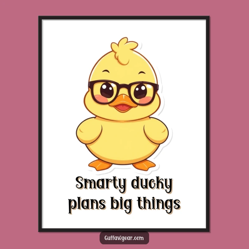 Free Printable Wall Art: Smart Duck Character Plotting, Hilarious Downloadable Decor