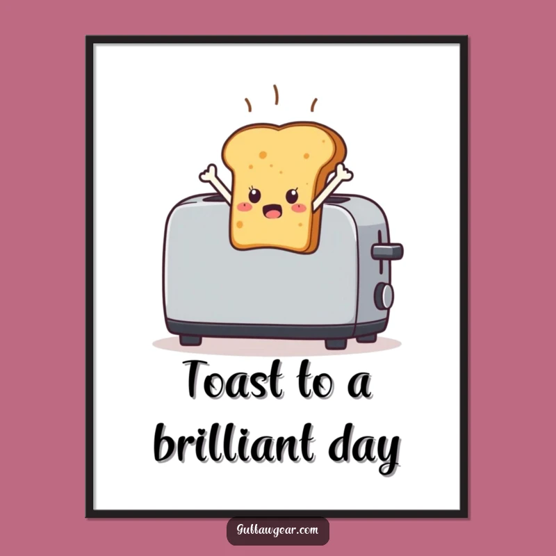 Free Printable Wall Art: Startled Toast's Escape, Funny Downloadable Decor