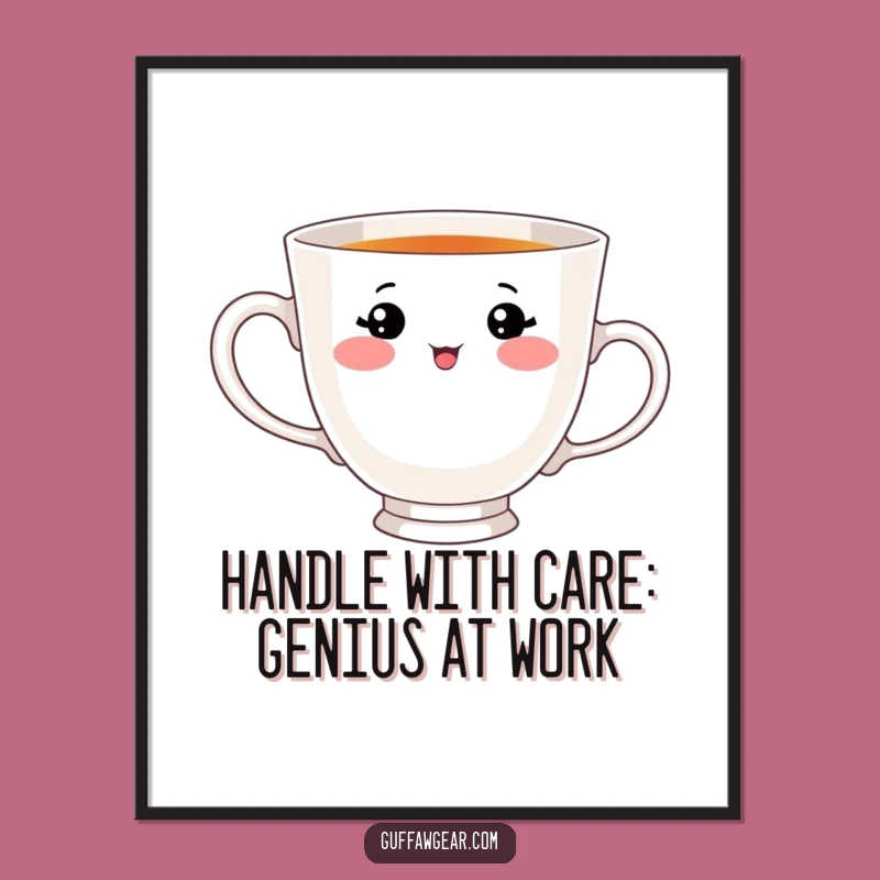 Free Printable Wall Art: Adorable Teacup - Cute & Quirky Home Decor