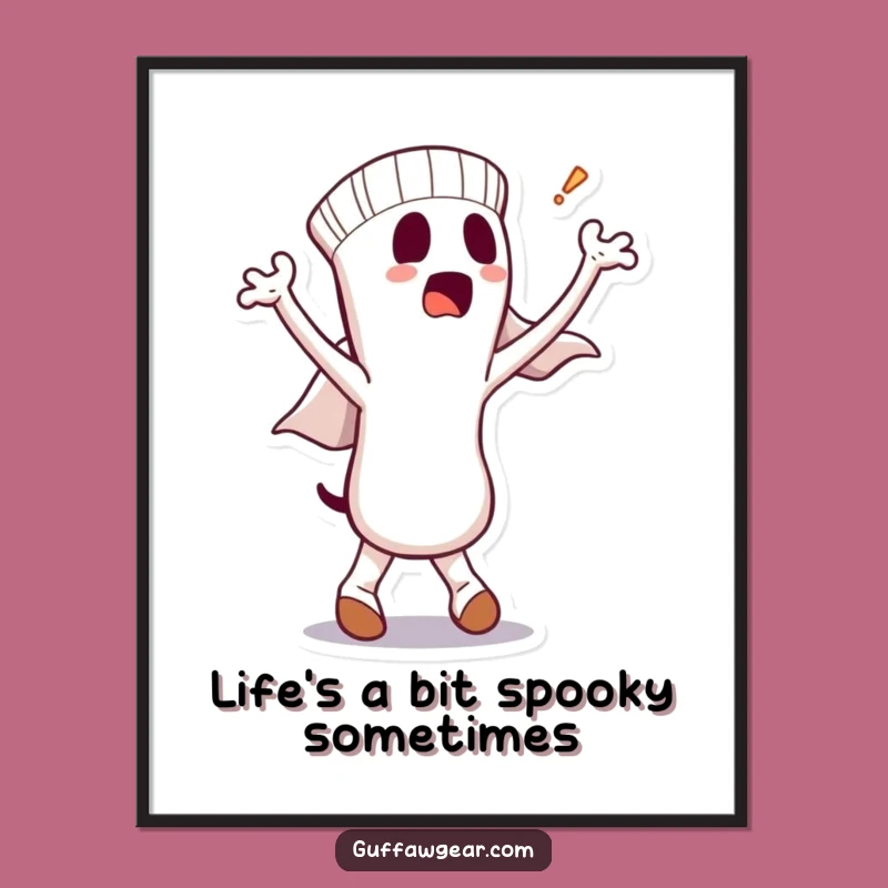 Free Printable Wall Art: Dancing Sock & Ghost Humor Downloadable Decor