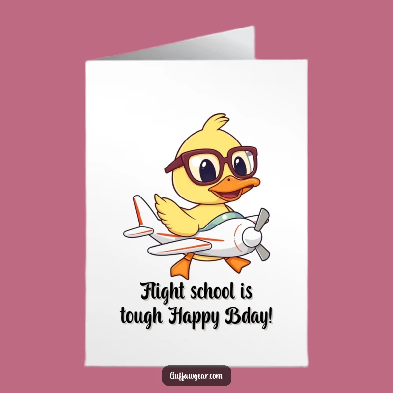 Funny Free Printable Birthday Card: Duck Pilot Oopsie - Downloadable Gift!