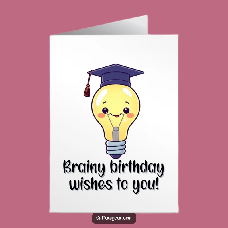Free Printable Birthday Card Kawaii Smart Genius - Downloadable Funny Gift
