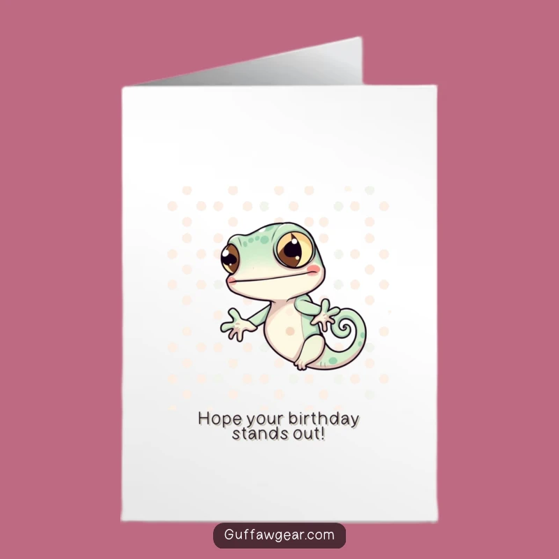Free Printable Birthday Card: Funny Chameleon Blending Fail Downloadable Gift