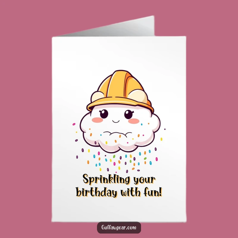 Free Printable Birthday Card: Sprinkle Cloud Funny Downloadable Gift for a Sweet Celebration