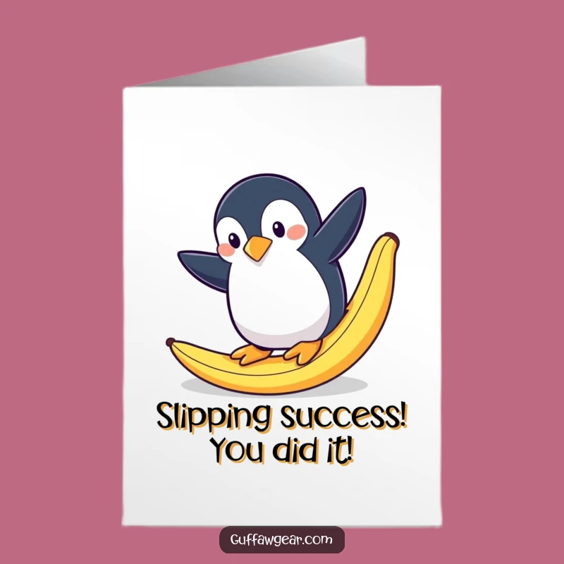 Hilarious Free Printable Congrats Card: Penguin's Banana Blunder - Downloadable!