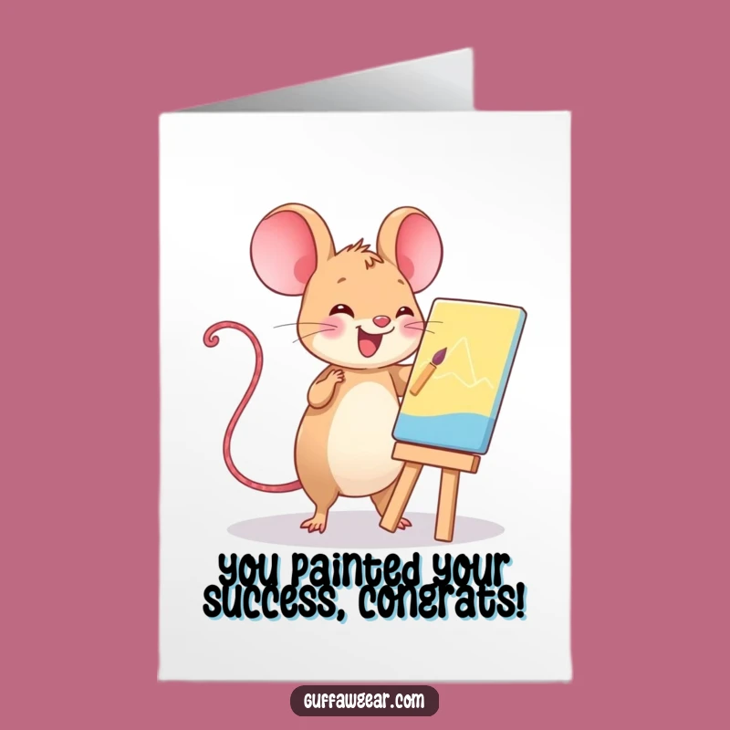 Free Printable Congrats Card: Creative Mouse, Funny DIY Downloadable Gift for Achievers