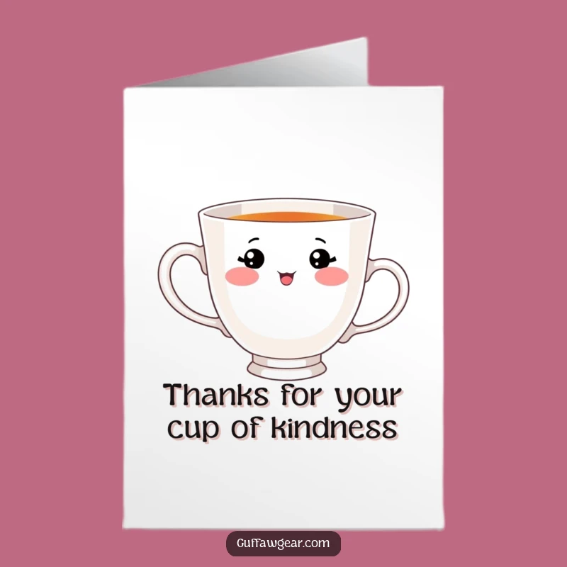 Free Printable Thank You Card: Adorable Teacup - Sweet Downloadable Note