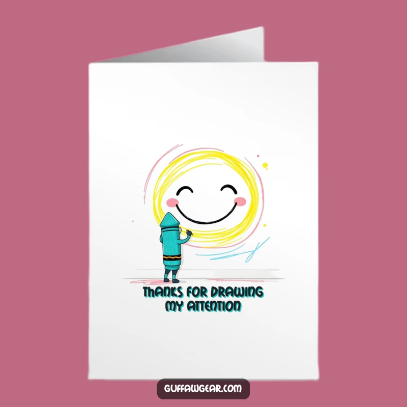 Free Printable Thank You Card: Crayon's Art Says Thanks, Funny DIY Downloadable Gift