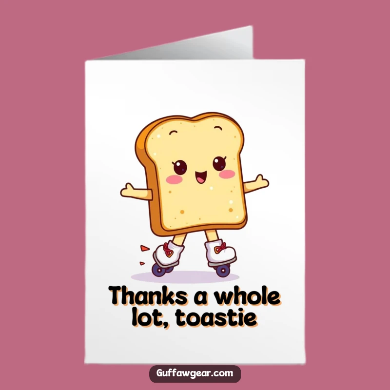 Free Printable Thank You Card: Roller Skating Toast, Sweet DIY Downloadable Gift