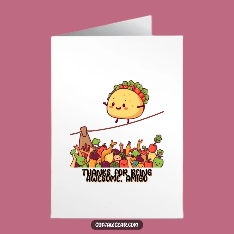 Taco Tightrope Free Printable Thank You Card - Fun Downloadable Gift