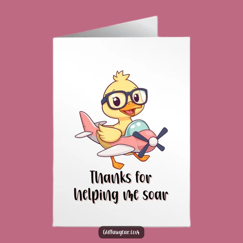 Free Printable Thank You Card: Duck Pilot's Gratitude - Your Funny Downloadable Gift!