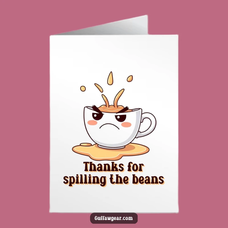 Hilarious Grumpy Teacup Free Printable Thank You Card - Funny Downloadable Gift