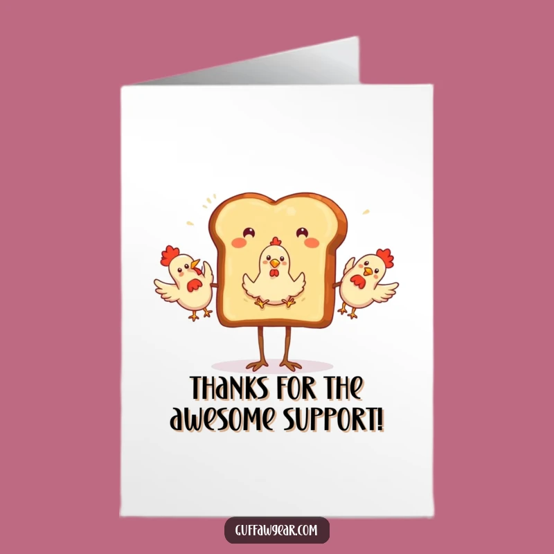 Free Printable Thank You Card: Juggling Toast Funny Downloadable Gift for Showing Appreciation