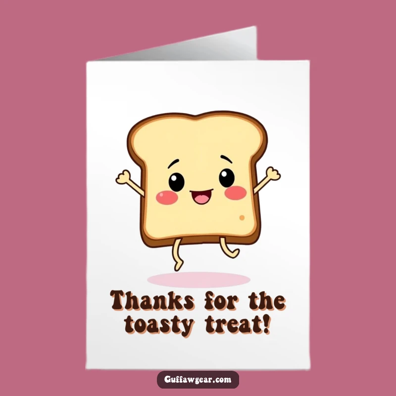 Free Printable Thank You Card: Dancing Toast Surprise - Funny Download