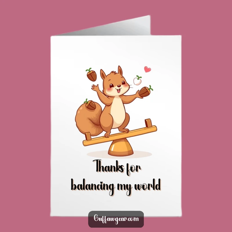 Whimsical Free Printable Thank You Card: Acorn Thanks - Downloadable!