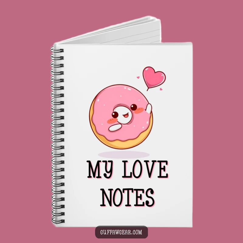 Funny Donut Heart Catch Notebook - Cute Journal Gift for Sweet Notes