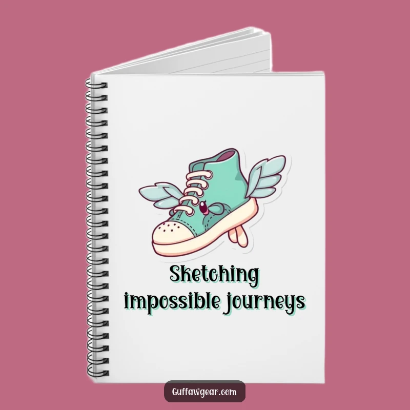 Funny Flying Shoe Notebook: Jot Down Your Ambitious Plans