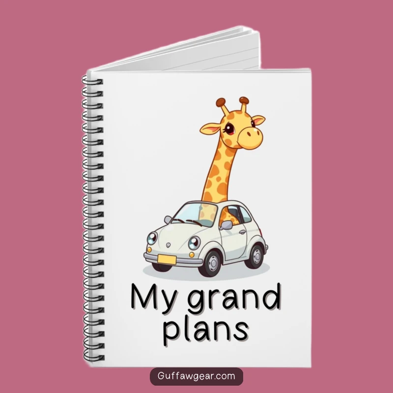 Funny Giraffe Car Fit Notebook: Jot Down Your Tall Tales