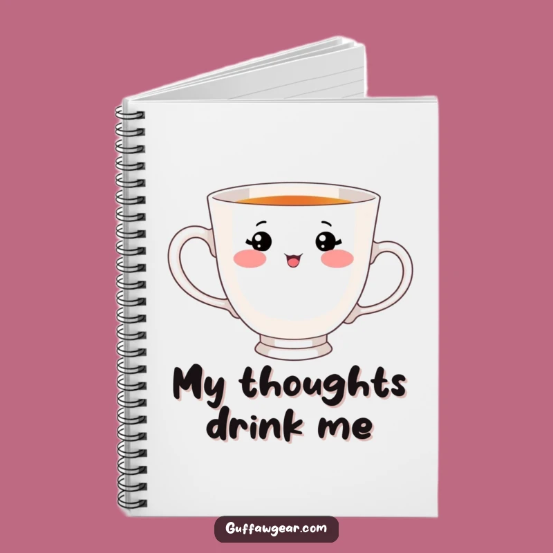 Funny Teacup Handle Sip Notebook: Write with Whimsy - Adorable Face's Struggle - Gift for Writers