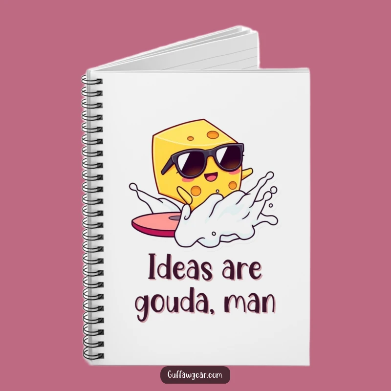 Funny Kawaii Cheese Notebook: Hilarious Milk Wave Journal Gift