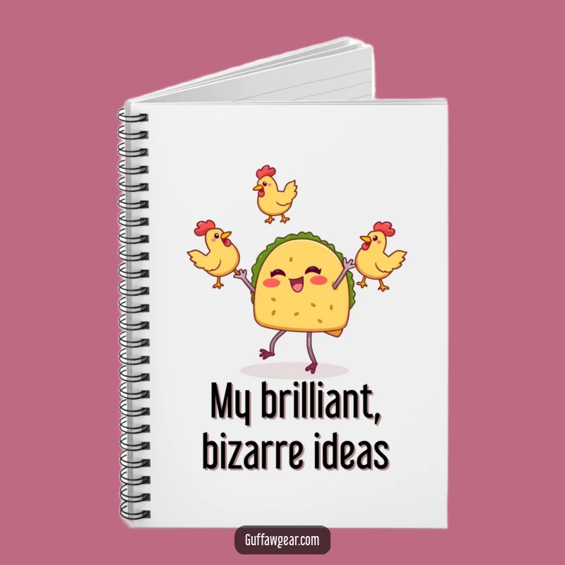 Funny Taco Juggling Notebook: Chicken Notes - Perfect for Hilarious Ideas Gift!
