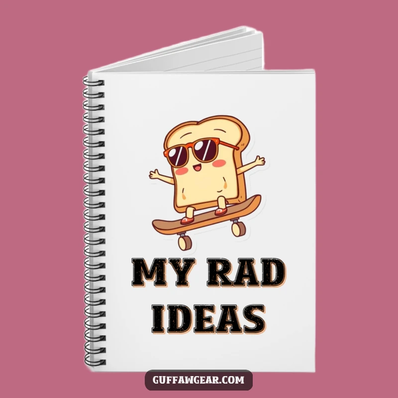 Funny Skateboard Toast Notebook: Plan Your Day with Cool Breakfast Humor