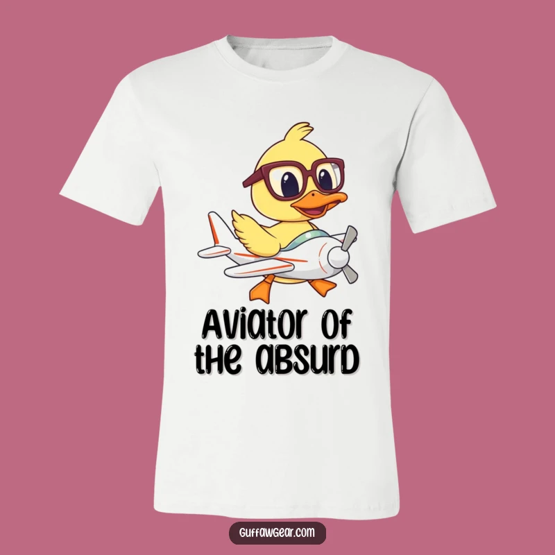 Funny Flying Duck T-Shirt: Oversized Glasses Struggle, Hilarious Gift for Bird Lovers