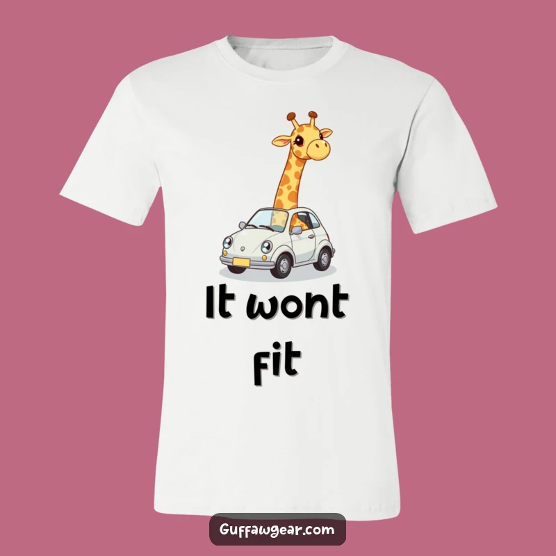 Funny Giraffe Car Fit T-Shirt: Awkwardly Stylish Apparel
