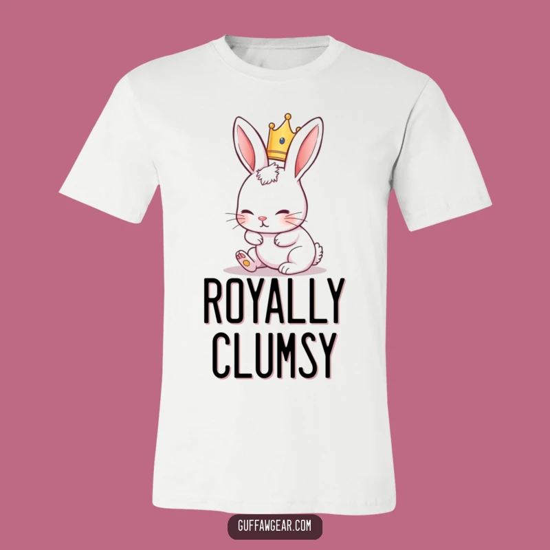 Funny Rabbit T-Shirt: Royal Tripper With Crown, Ideal Funny Gift for Laughs