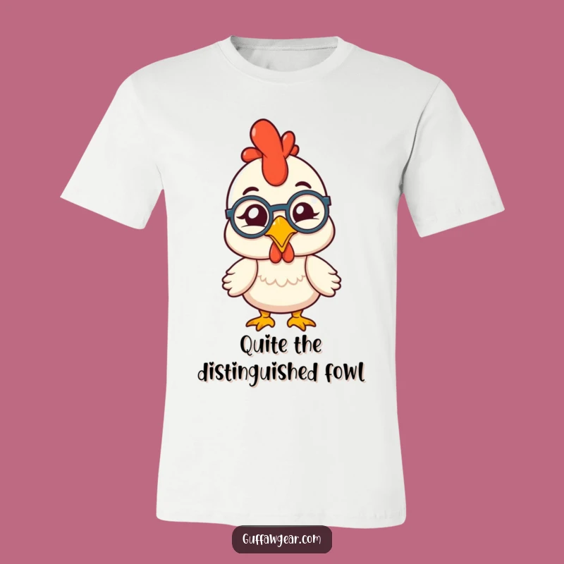 Funny Winking Monocle Chicken T-Shirt: Hilarious Apparel for a Comedic Statement