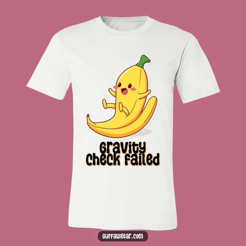 Funny Food Character Banana Peel Slip T-Shirt: Hilarious Gag Gift Tee