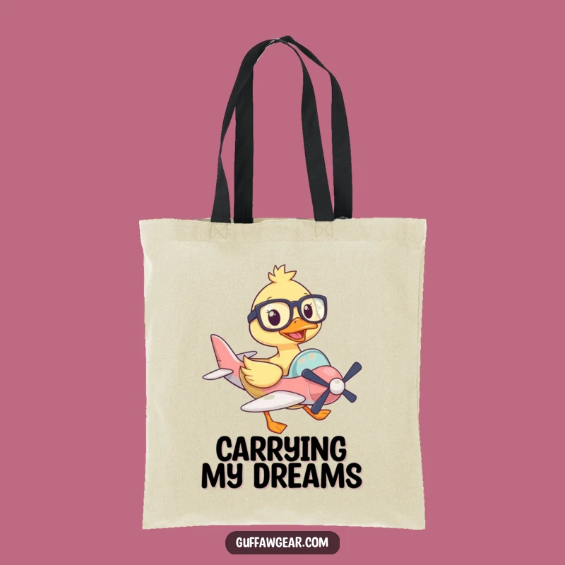 Funny Pilot Duck Tote Bag: Carry Your Gear with Flight Humor Gift
