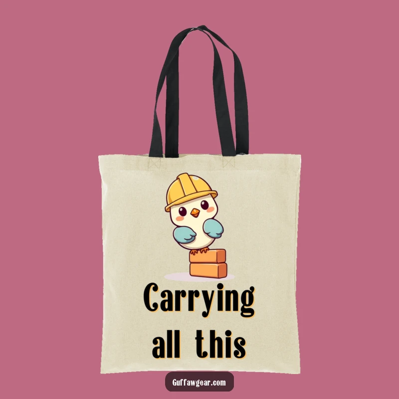 Funny Bird Construction Tote Bag: Carry Your Laughs with This Hilarious Accessory Gift