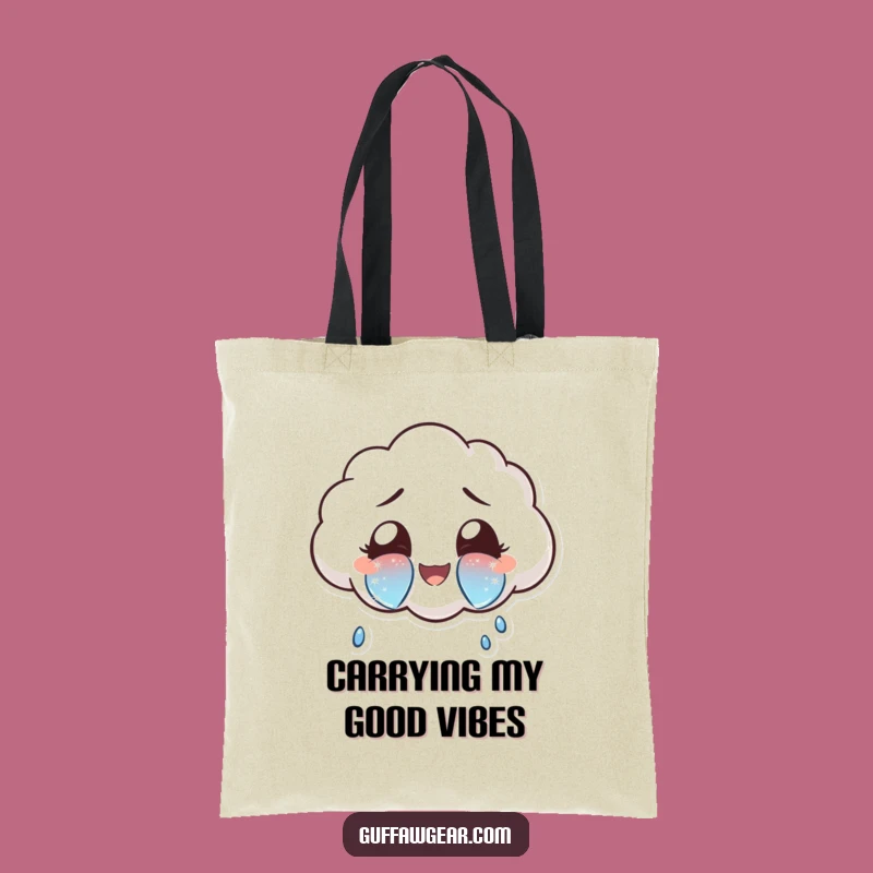 Funny Sparkly Tears Cloud Tote Bag: Carry Your Happiness Everywhere You Go