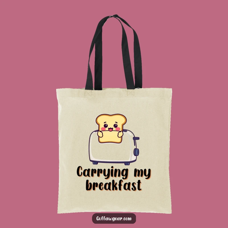 Funny Toast Pop-Up Tote Bag: Breakfast Surprise - Practical & Hilarious Gift!