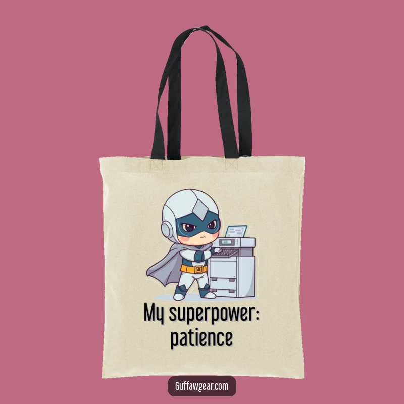 Funny Superhero Printer Fail Tote Bag: Hilarious Tech Support Carry-All